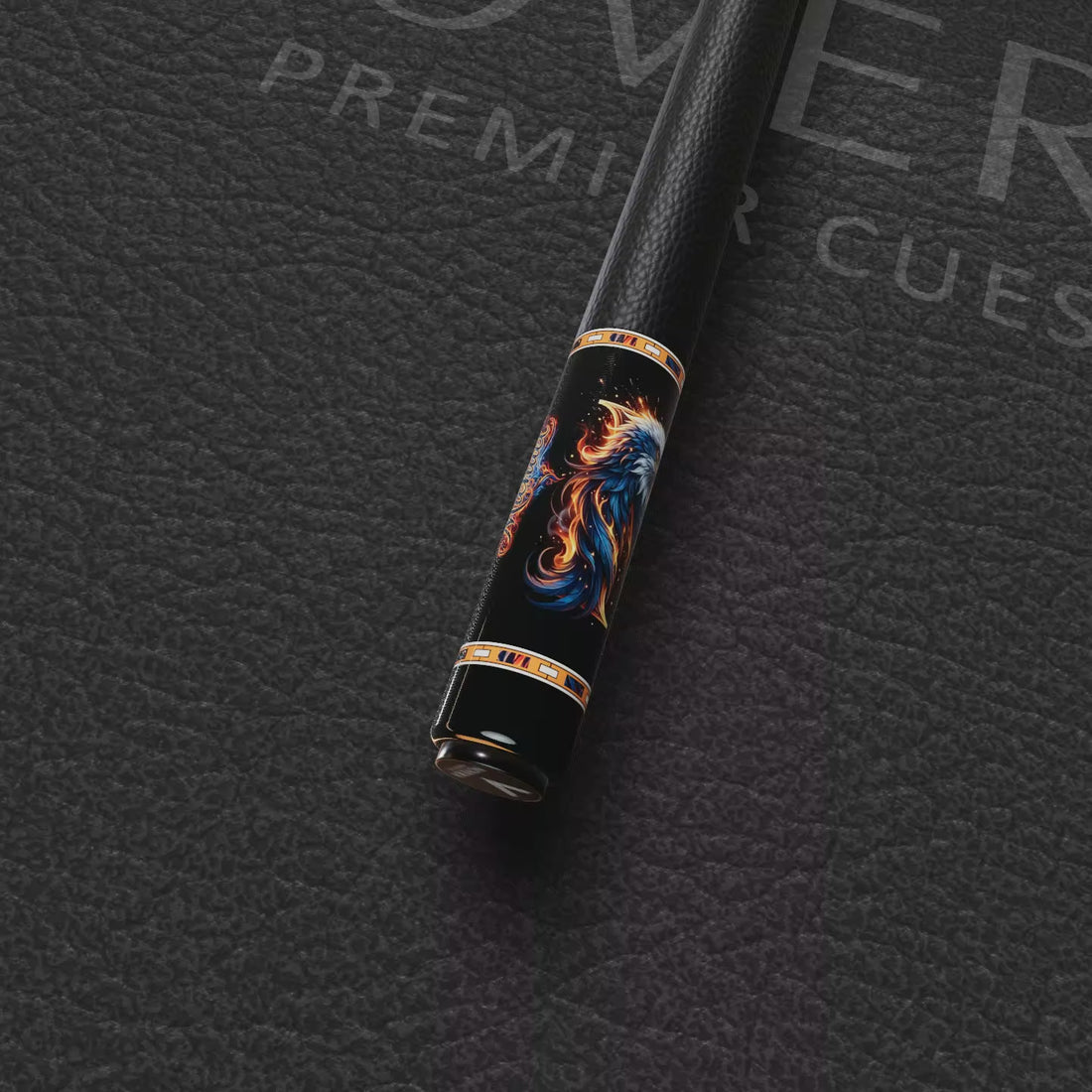NOVERA Custom Name Fire Eagle Carbon Fiber Pool Cue | Personalized